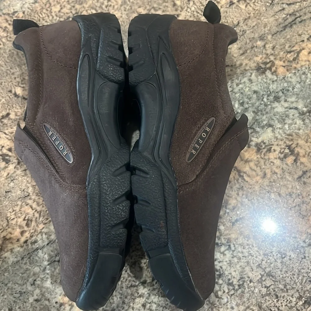 Brown Suede Slip-On Loafers with Durable Rubber Sole